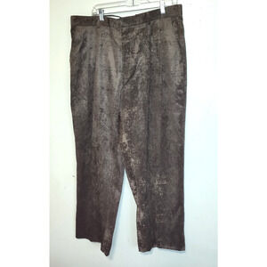 Tony Blake Corduroy Pants Men's 42/34?? Thin Ribbed Velvety Sheen Pleated Luxury